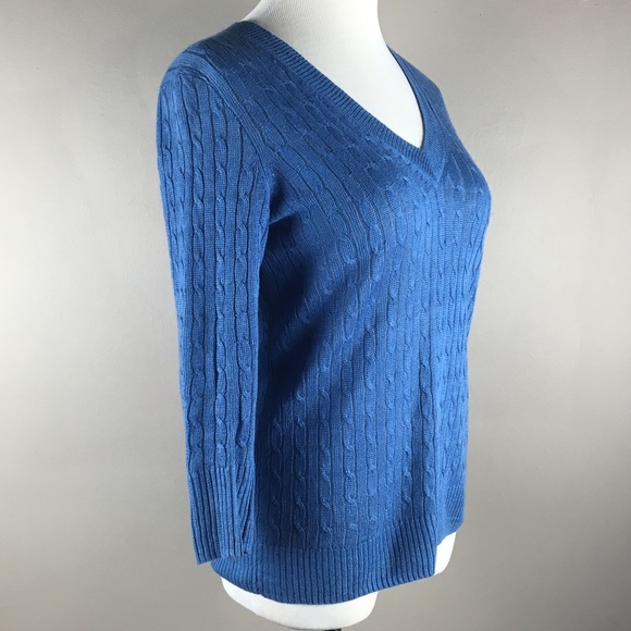 Auth. J. Crew 100% Linen Cable Knit Light Sweater - Picture 3 of 5